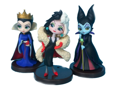 Набор из 3-х фигурок Дисней Круэлла, Малефисента, Злая Королева, игрушка Cruella, Стервелла фото 3