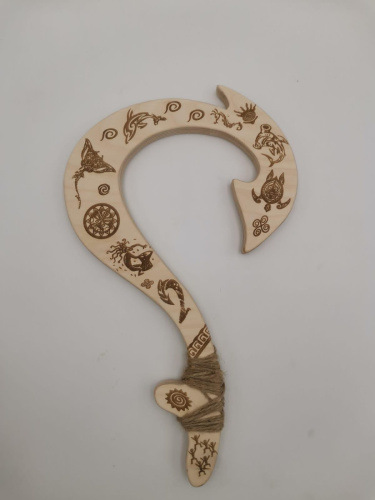 (деревянный) 30 см игрушка волшебный крюк Мауи (из мф Моана ) фото 2