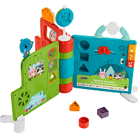 Fisher-Price HCL07 Giant Sit & Stand Experience Book, электронная обучающая книжка и игровой центр для младенцев и малышей