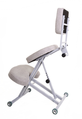 Ортопедический коленный стул «Богатырь» со спинкой (ткань) фото 6