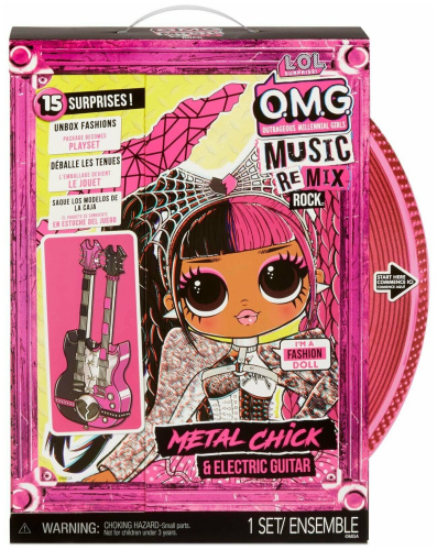Кукла L.O.L. Surprise! OMG Remix Rock Metal Chick and Electric Guitar с электрогитарой 577577 фото 3