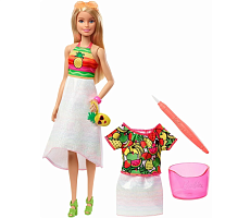 Кукла Barbie Крайола Радужный фруктовый сюрприз, 29 см, GBK17