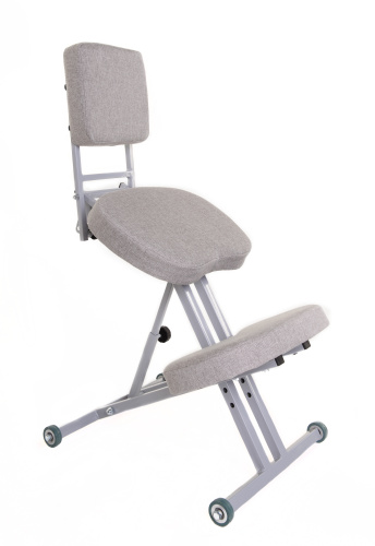 Ортопедический коленный стул «Богатырь» со спинкой (ткань) фото 2