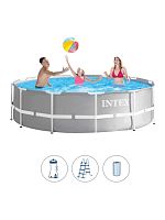 Каркасный бассейн Prism Frame Pool 366х99см + аксессуары, INTEX - 26716