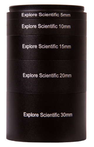 Набор удлинительных колец Explore Scientific M48x0,75 (30, 20, 15, 10, 5 мм) фото 4